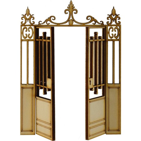 Puerta de madera con hojas abatibles disponible en las medidas: