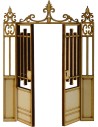 Wooden gate with opening doors available in sizes: