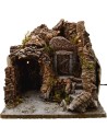 Nacimiento con cueva y luces cm 25x20x25 h.