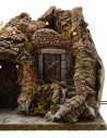 Nacimiento con cueva y luces cm 25x20x25 h.