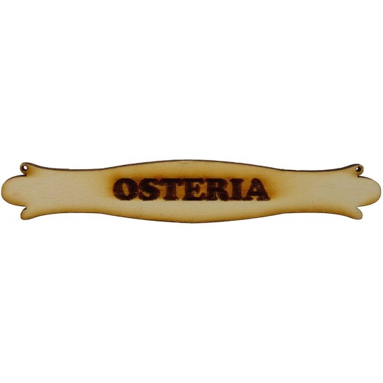 Nativity scene sign in wood 10.5x1.7 cm available with writing: