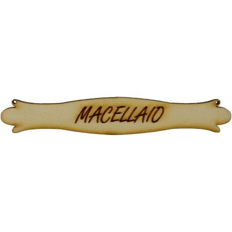 Nativity scene sign in wood 10.5x1.7 cm available with writing: