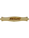 Nativity scene sign in wood 10.5x1.7 cm available with writing: