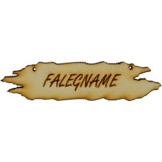 Wooden sign for nativity scene 8.5x1.8 cm available in the