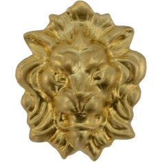 Lion head in brass 2.7x3.5 cm