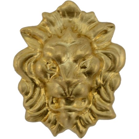 Lion head in brass 2.7x3.5 cm