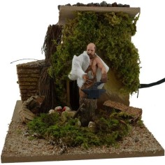 Herrero Landi de 10 cm en movimiento Mundo Pesebres