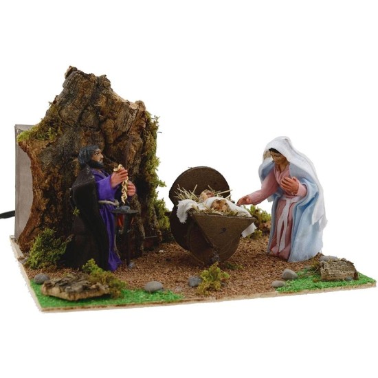 Nativity cm 8 in movement cm 20x18x12 h.