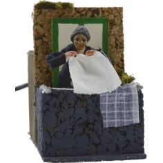 Woman 10 cm at the balcony moving nativity scene 2