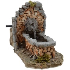 Fontana per presepe in resina funzionante cm 16x8x11 h. Mondo 2