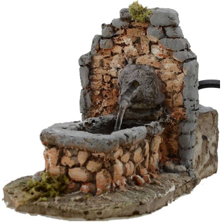 Fountain for nativity scene in working resin cm 16x8x11 h.