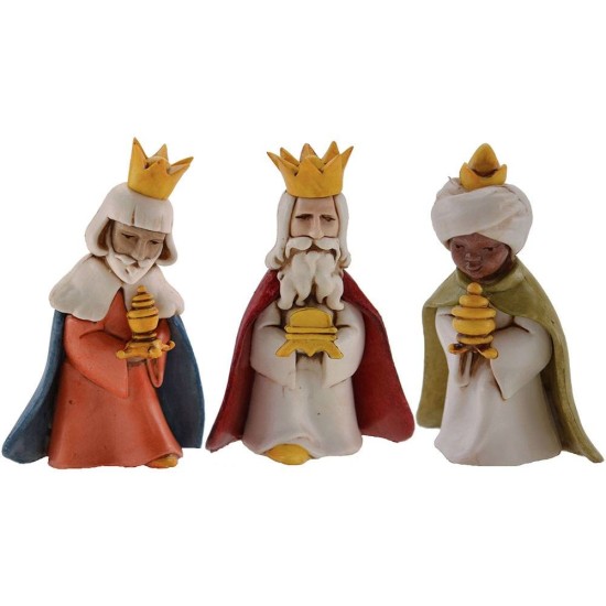 Conjunto tres Reyes Magos child Landi Moranduzzo 7 cm