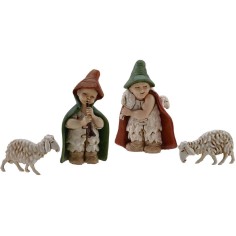 Set 2 statue e 2 pecore per presepe child 7 cm Landi Moranduzzo