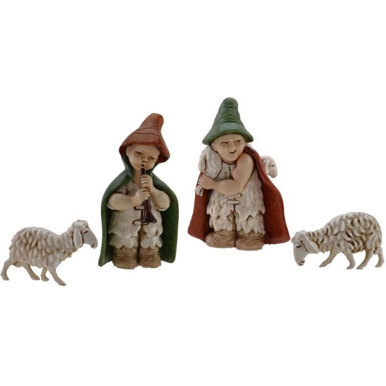 Set 2 statue per presepe child 7 cm Landi Moranduzzo