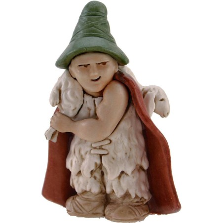 Juego de 2 estatuas y 2 ovejas para belén child 7 cm Landi Moranduzzo.