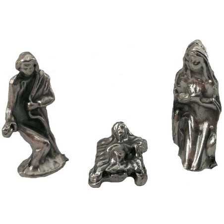 Natividad 1,5 cm en metal 3 figuras