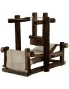 Telaio tessitrice in legno cm 9x5x9 h. Mondo Presepi