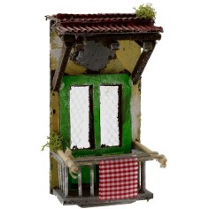 Portafinestra con balcone cm 6,5x6x12,4 h. Mondo Presepi