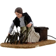 Contadina con falcetto serie 30 cm in movimento Mondo Presepi 2