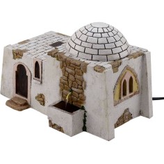 Arab house with working fountain 25x18x16.5 cm h.