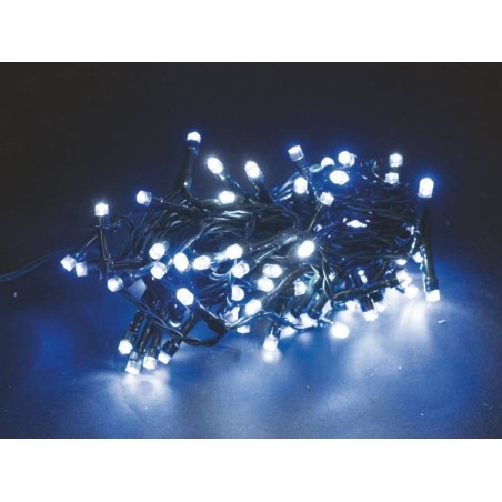 Luci Di Natale Da Esterno.180 Luci Led Natale Bianchi E Blu Da Esterno Interno Con Giochi Di Luce