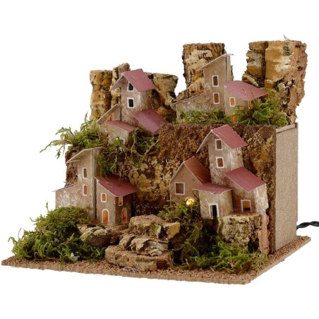 Paisaje iluminado con luces LED 220 v. 