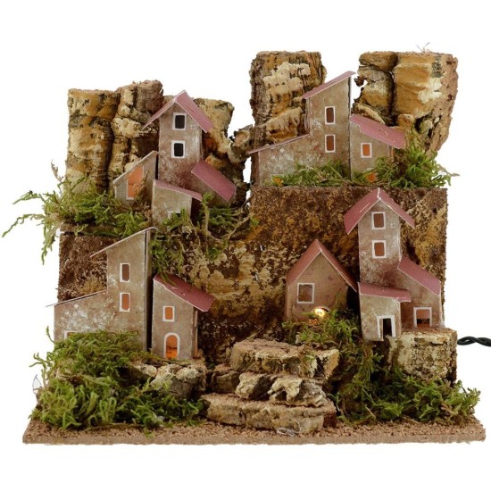 Landscape illuminated with lights led 220 v. cm 22x17x19 h.