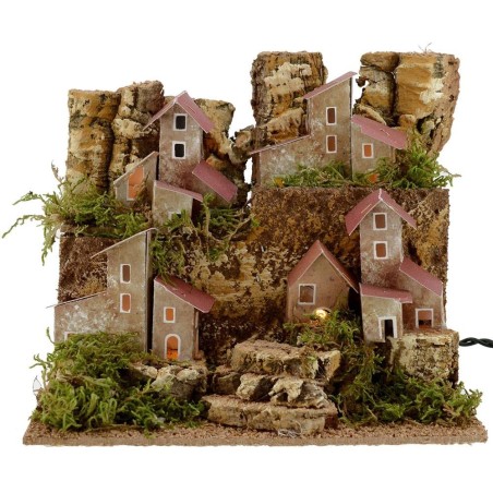 Landscape illuminated with lights led 220 v. cm 22x17x19 h.