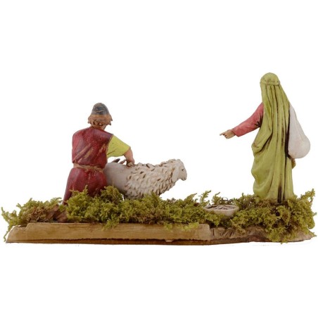 Scena con tosatore serie 10 cm Landi Moranduzzo Mondo Presepi