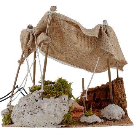 Tenda con luce cm 22x17x18 h. Mondo Presepi