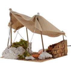 Tenda con luce cm 22x17x18 h. Mondo Presepi