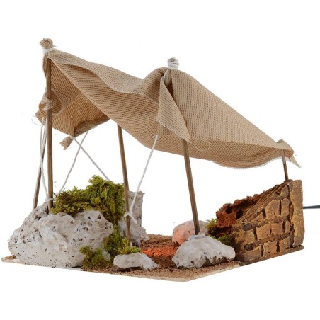 Tent with light cm 22x17x18 h.