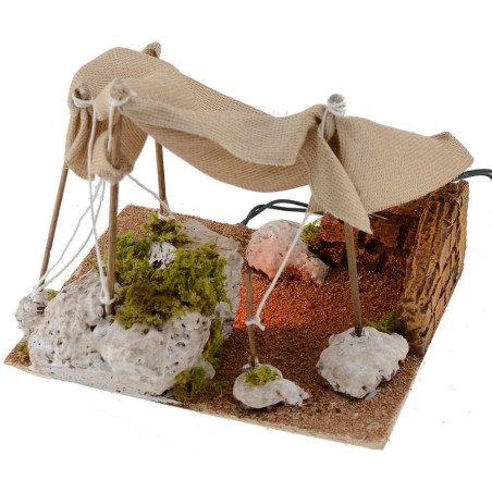 Tent with light cm 22x17x18 h.