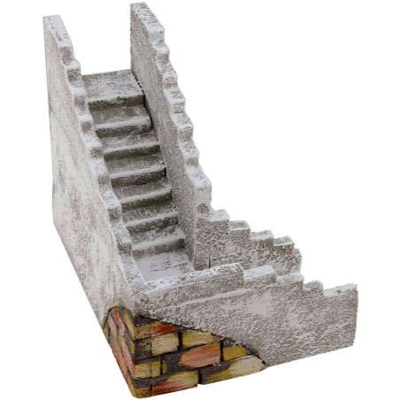 Escalera en ángulo recto para pesebre de 23x17x14 cm h.