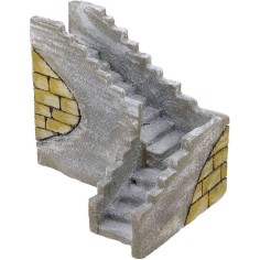 Escalera de esquina izquierda para pesebre de 23x17x14 cm h. 2