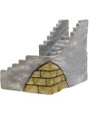 Escalera de esquina izquierda para pesebre de 23x17x14 cm h.