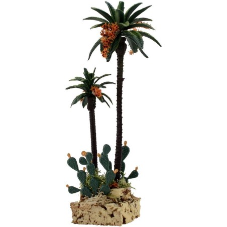 Palmeras y cactus h. 20-12 cm Mundo Pesebres