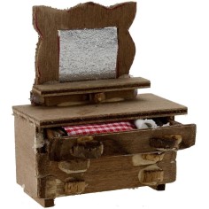 Cassettone con specchio cm 6,5x3x8 h. Mondo Presepi