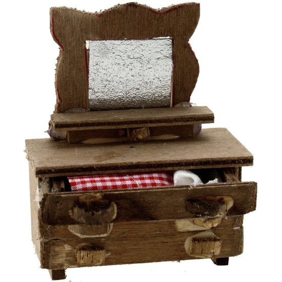 Cassettone con specchio cm 6,5x3x8 h. Mondo Presepi