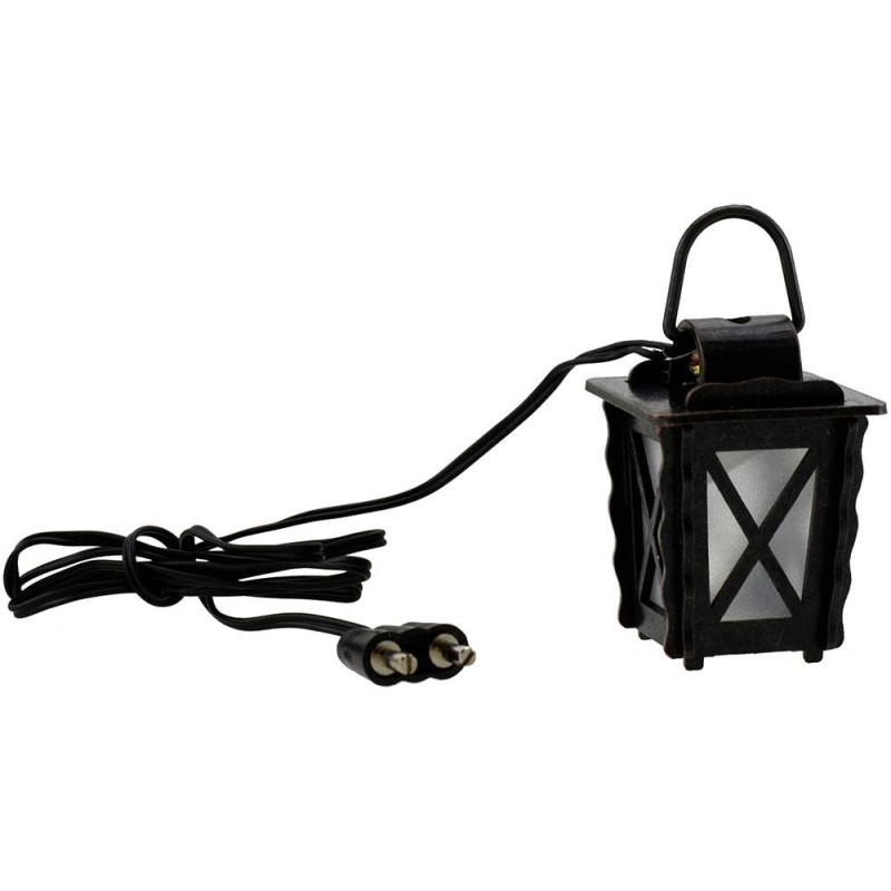 Lantern in metal with white light LED cm 3x3x4 h.