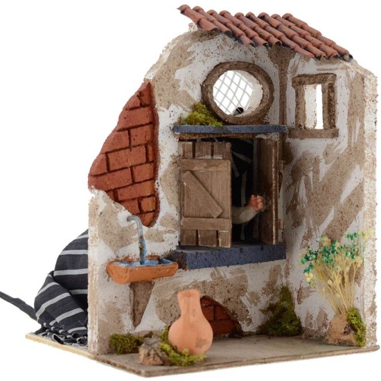 Woman 10 cm in motion opens up the ante cm 15x15x19 h.