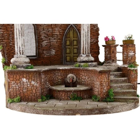 Temple with fountain functioning cm 41x30x56 h.