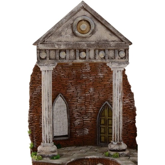 Tempio con fontana funzionante cm 41x30x56 h. Mondo Presepi