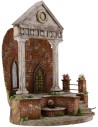 Templo con fuente funcional de 41x30x56 cm de altura. Mundo Pesebre.