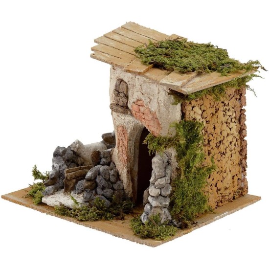 Casa con ovejas cm 23x17x17 h. Mundo Pesebres