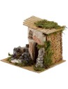 Casa con ovejas cm 23x17x17 h.
