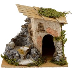 Casa con pecore cm 23x17x17 h. Mondo Presepi 2