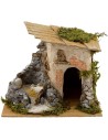Casa con ovejas cm 23x17x17 h.