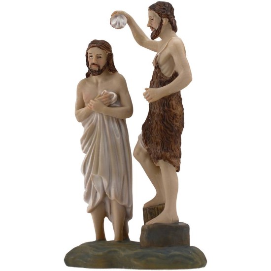 Escena del Bautismo de Jesús 20 cm Estatuas Pascuales