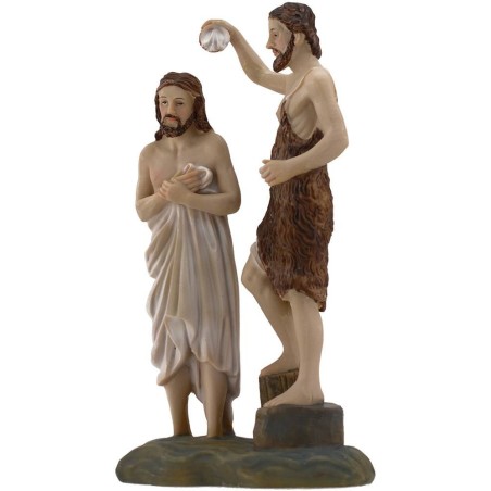 Escena del Bautismo de Jesús 20 cm Estatuas Pascuales